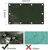 Onarway Tarpaulin Waterproof Heavy-Duty 2m x 3m 105GSM Green view 2