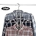 DOIOWN 6 Pack Pants Hangers S-Shape Stainless Steel Clothes Hangers Space Saving Hangers Closet Organizer for Pants Jeans Scarf(5 Layers,6Pcs) (3-Pieces)