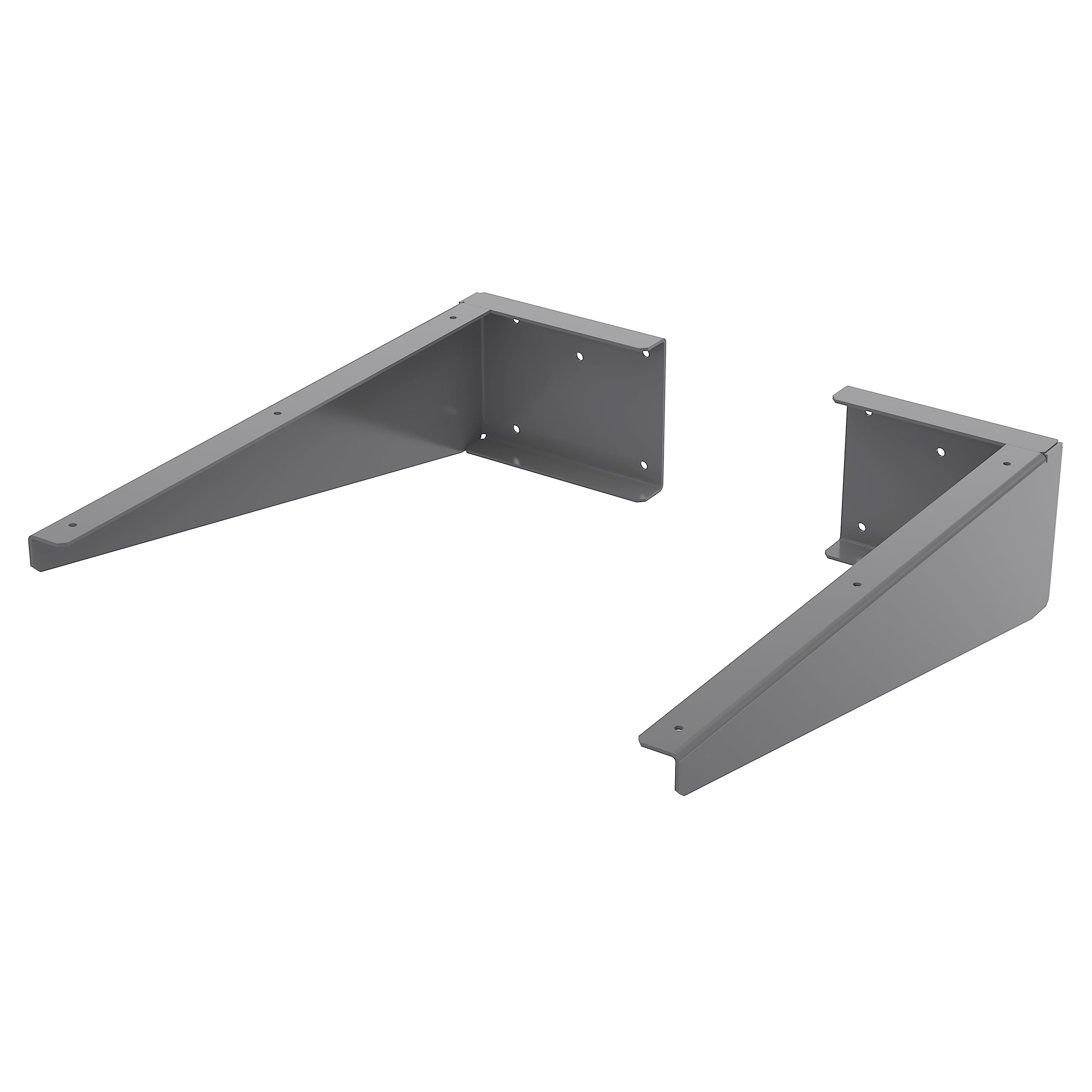 nuie 154048SB Accessory Modern Bathroom Shelf Support Brackets (Pair), Graphite Grey