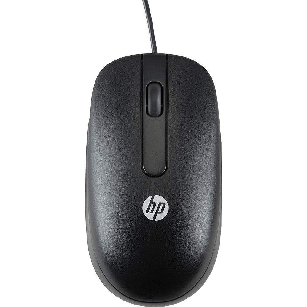 HP QY777AT USB Optical 800DPI Ambidextrous Optical Scroll Mouse - Black