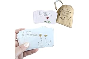 BIXMK Anxiety Relief Pocket Poems, Shake Away Your Anxiety, Anxiety Affirmations Card Pack, Portable Collection of Soothing Words, Soothing Words for Calm and Mindfulness