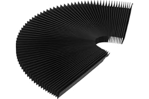 DRHOMEAM CNC Machine Accordion Cover, Accordion Way Cover Protective, Rubber Flexible Cover Milling Machine 3-proof Cloth Protective, Flat Bellows Cover, L 1500MM* H 15mm (Width 150mm)