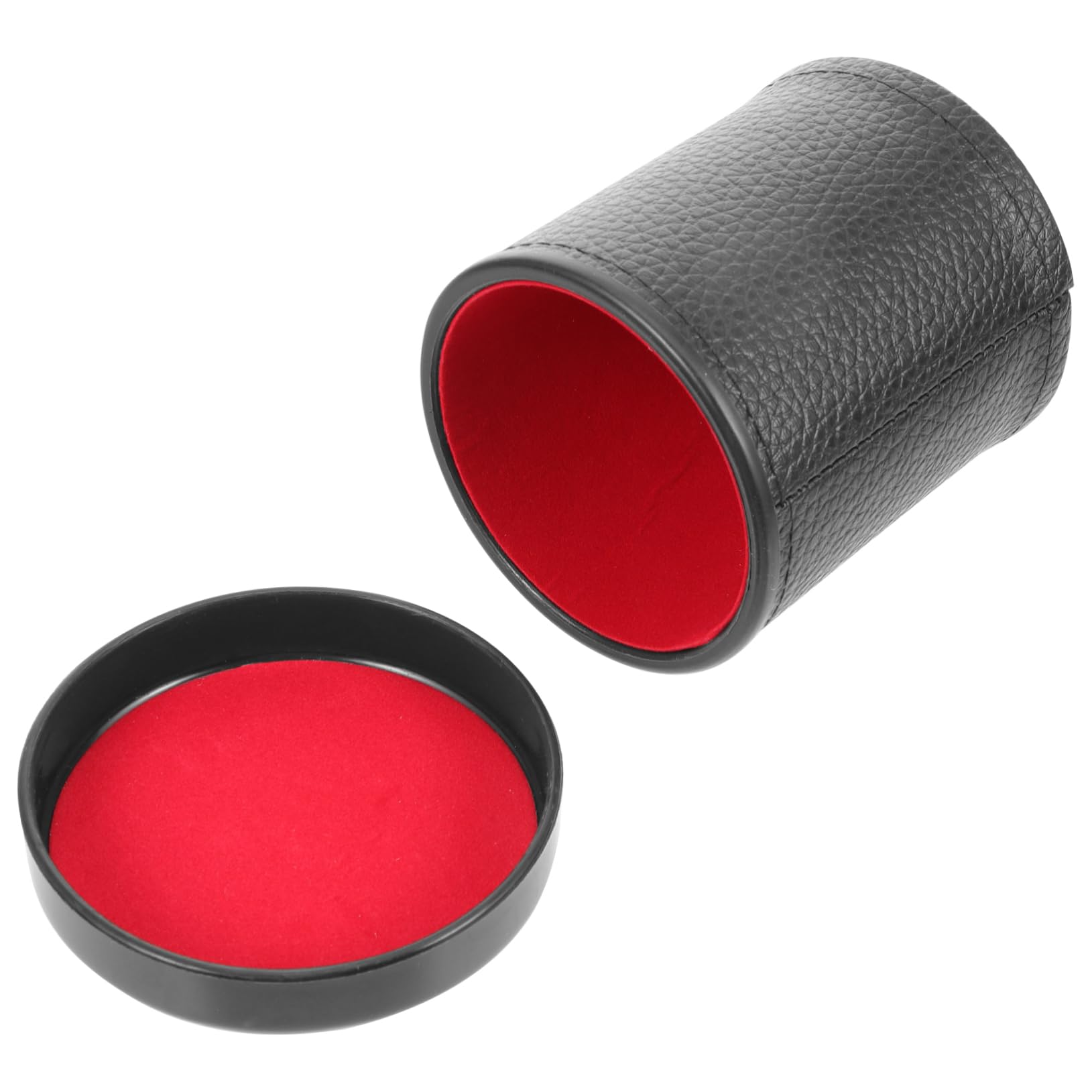 Toyvian 1 Set Silent Leather Sieve Cup Dice Rolling Cup Dice Rolling Holder Shaking s Stacking Leather Small s Tray for Lining Plastic To Stack