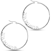 Sorority Shop Zeta Tau Alpha- Hoop Silver-Plated Dainty Earrings for Women -Zeta Tau Alpha Jewelry with Ideal 2" Diameter Hoops - Zeta Tau Alpha Gifts