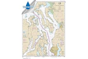 Paradise Cay Publications, Inc. NOAA Chart 18441: Puget Sound-Northern Part, 34.2 X 45.1, Waterproof