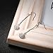 Jiayiqi Women's Charming Silver Plated Diamond Ball Long Chain Dangle Drop Earrings