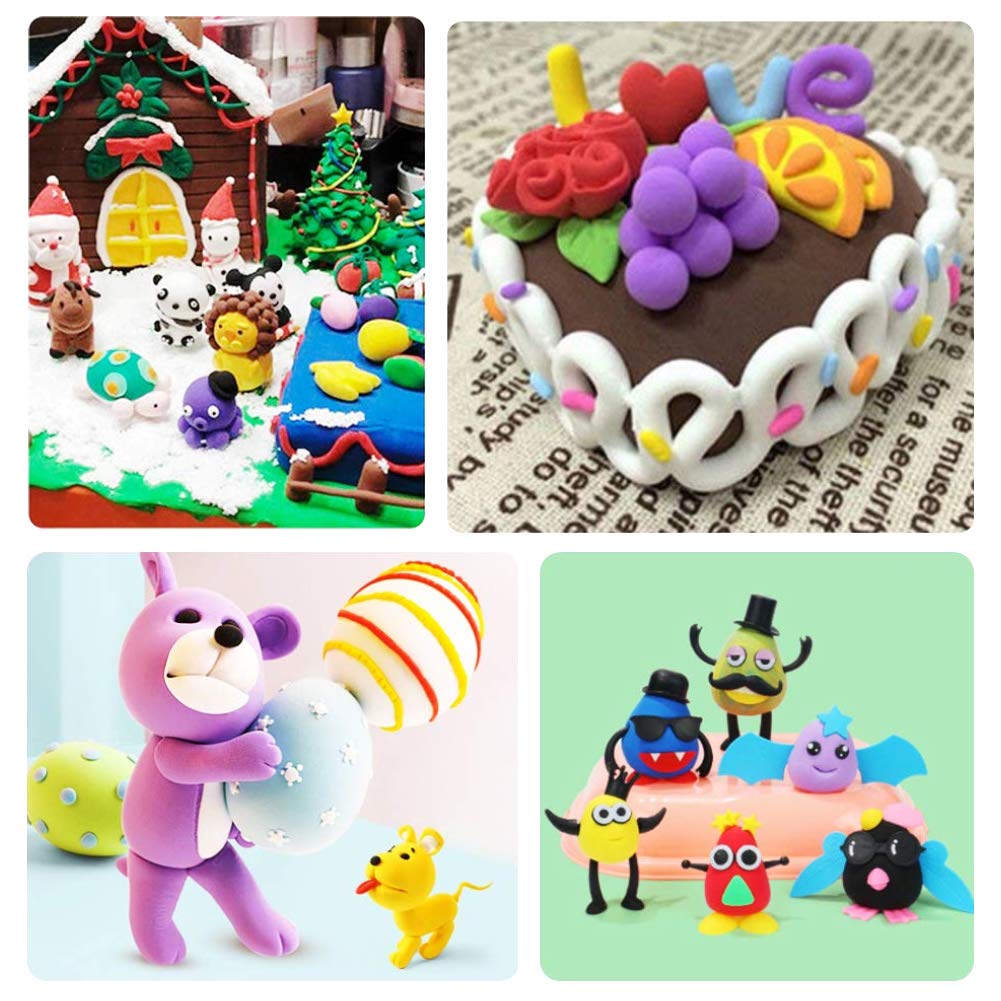 36 Colors Modeling Magic Clay Ultra-Light Safety Plasticine DIY Air Dry Clay Set with Tools for Kids Present(0.65oz-0.7oz Per Color)