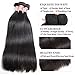 Pizazz Hair Brazilian Straight Hair 3 Bundles With Frontal Closure 13x4 Ear To Ear Lace Frontal With Bundles 8A Unprocessed Virgin Human Hair Bundles with Closure