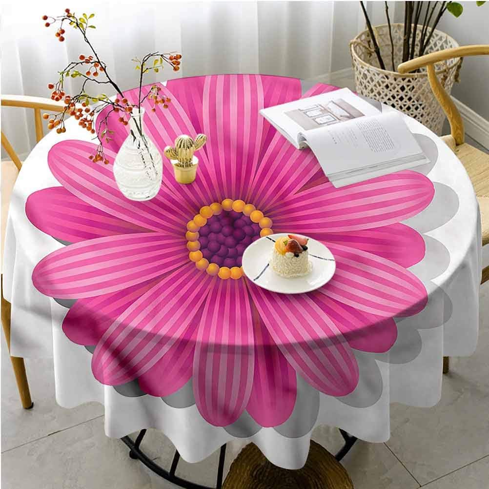 Aishare Store Tablecloths, Orange and Pink,Spring Daisy, 70