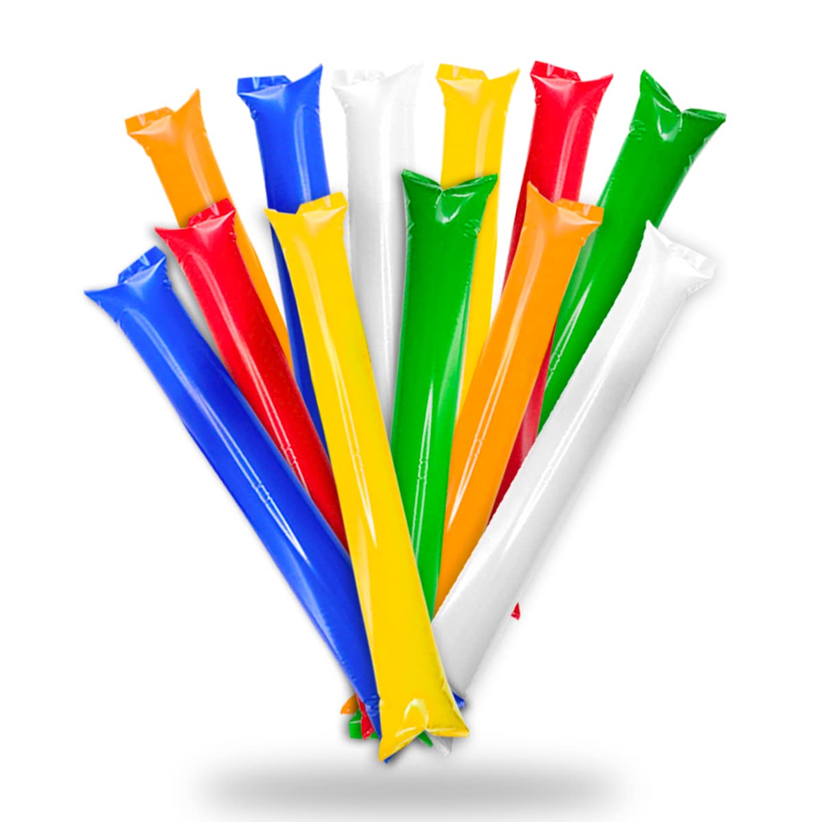 FUN FAN LINE - Pack 60 Pairs of Reusable Inflatable Clapping Sticks. Loud Thunder Sticks for Parties Football and Events. Sports and Celebrations Party Favors. Bam Bam Noisemaker (Multicolor)