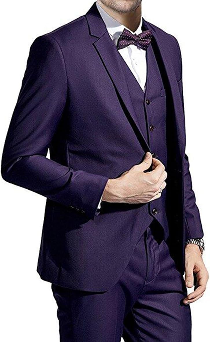 purple tuxedo dress