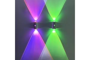 GENERIC 4 Pack Rechargeable Dynamic RGB LED Wall Lamp, Motion-Sensing Light with Remote Control, 1200mAh Battery, Dimmable, Magnetic Mount for Staircase, Hallway, Bedroom, Kitchen, Bar