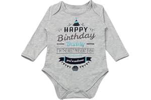 G-Amber Baby Boys Girls Romper Bodysuit Infant Funny Letter Long Sleeves Jumpsuit Outfit 0-18Months