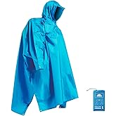 longsinger Hooded Rain Poncho for Adult with Pocket Waterproof Lightweight Unisex Raincoat for Hiking Camping Emergency
