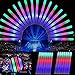 12 Pack of 18 Inch Multi Color Foam Baton LED Light Sticks - Multicolor Color Changing 3 Model Flashing