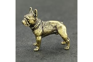 CHOVY Vintage Solid Brass Miniature - Delicate Bulldog Desk Ornament for Pet Enthusiasts - Exquisite Collectible and Home Décor Accent（Bulldog）