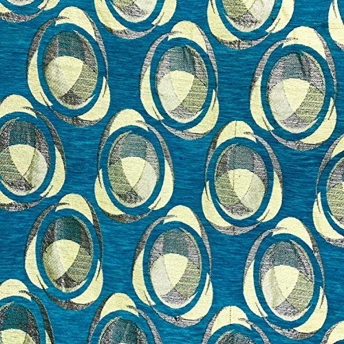 Decora Furnishings Chenille Fabric for Upholstery Such as Sofa, Cushion, Chair and Craft – 137 cms Width – Strong & Rich Cloth – 1 Meter Multiple – Color: Teal (9096)