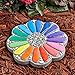 MindWare Paint Your Own Stepping Stone: Flower - Weather Resistant Paint Your Own Stepping Stones for Kids Craft Kit Includes Paint, Brushes and Instructions – Ages 8 and Up