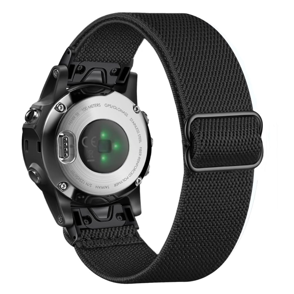 TUCOMO Elastic Nylon Wristband Compatible with Garmin Fenix 7S / Fenix 6S / Descent Mk2S, Quick Fit 20 mm Loop Stretchy Replacement Strap for Garmin Epix Pro 42 mm, Men Women