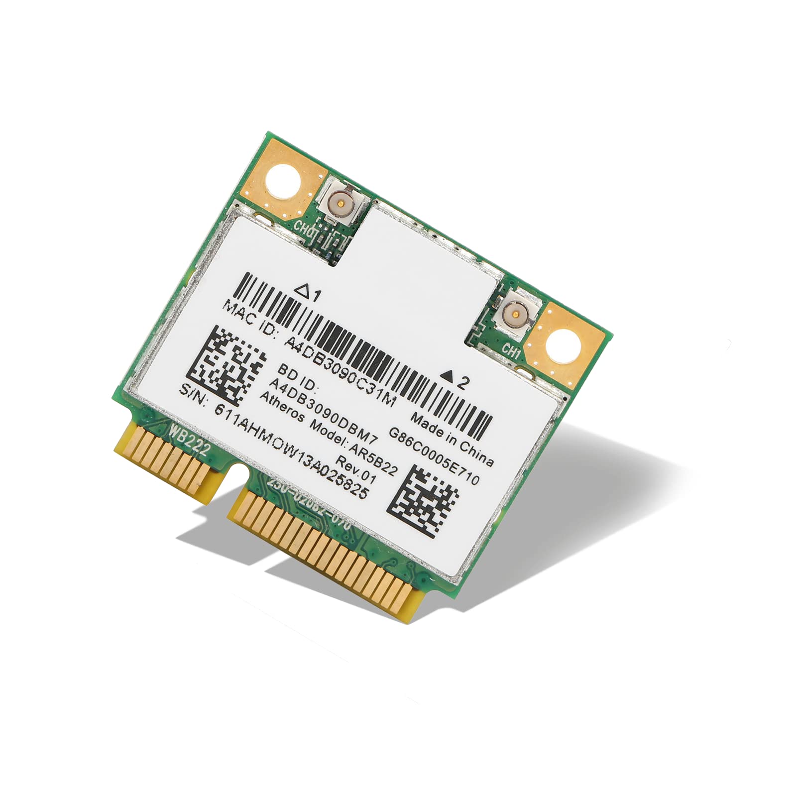 WiFi Card for Laptop, Dual Band 2.4G/5Ghz 300M Network Card Support 802.11N WLAN Card & Bluetooth 4.0 Mini PCI-E Wireless Card Combo