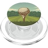 Golf Ball on Tee Vintage look - Fore, Golf, Tee-Up PopSockets PopGrip for MagSafe
