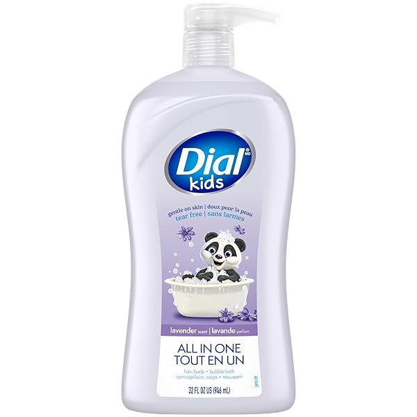 DIAL KIDS 3-IN-1 BODY+HAIR+BUBBLE BATH, LAVENDER SCENT, 32 FL OZ