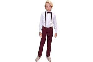 Lilax Boys Formal Slim Fit Boy Pant Set of 4 Pcs, Gentleman Wedding Outfits, Formal Dress Set