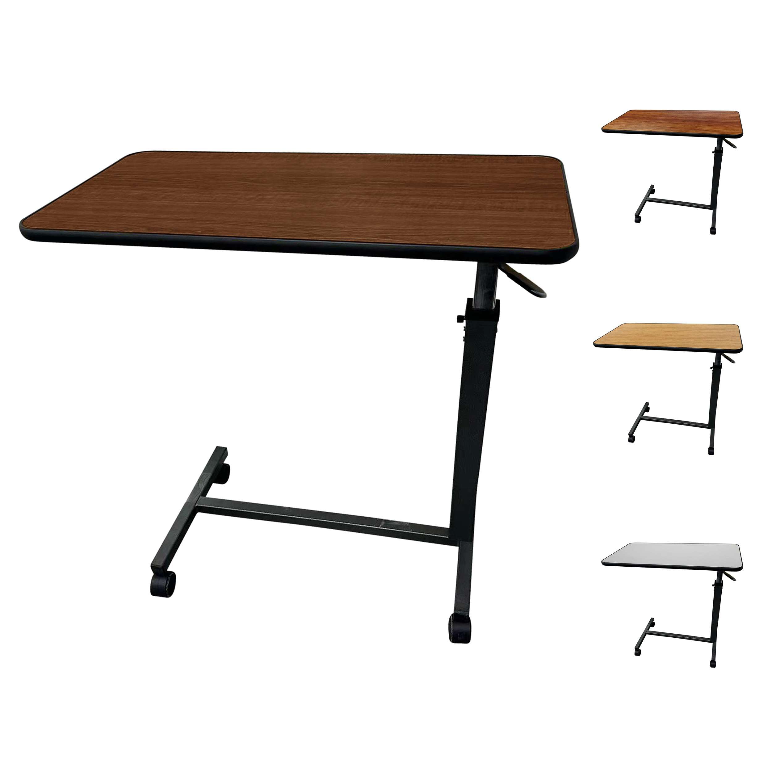 Photo 1 of ***USED MISSING PARTS***ProHeal Medical Overbed Table with Wheels and Adjustable Height - Mahogany Color Rolling Over Bed Bedside Table for Hospital and Home Use