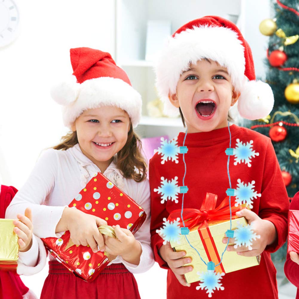 FuturePlusX Snowflake Light-up Necklace, Halloween Snowflake Necklace Flashing Light Up Snowflake Halloween Necklace