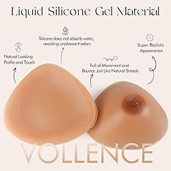 Vollence C Cup Triangle Silicone Breast Forms Fake