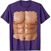 Fake Muscle Under Clothes Shirt Chest Six Pack Abs T-Shirt T-Shirt