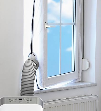 Lamiga 300cm, 560cm AirLock Fensterabdichtung für mobile Klimageräte und Ablufttrockner Hot Air Stop (560cm)