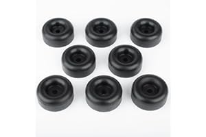 Hanlintk 2.5" Trailer Ramp Door Rubber Bumpers,8Pcs Round Rubber Bump Stops Replacement for Trailer Ramp Doors, Truck Gates, 