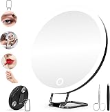 Hmggoofa 30X Magnifying Mirror with Lights 6 inch W/ 3 Suction Cups & Stand view 7