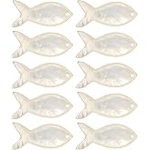 EXCEART Fish-Shaped Pendant Charms 10Pcs Mirror Shell Beads for Jewelry Making Diy Fish Charms for Bracelets Necklaces Earrings Ocean Theme Accessories