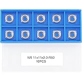 CDBP 11mm Negative Rake Carbide Inserts with 2" Radius, 11x11x2.0mm Square Replacement Cutters for Woodturning Lathe Tools, Fits EWT Ci2 Roughers, Ideal for Resin and Hardwoods, 10pcs