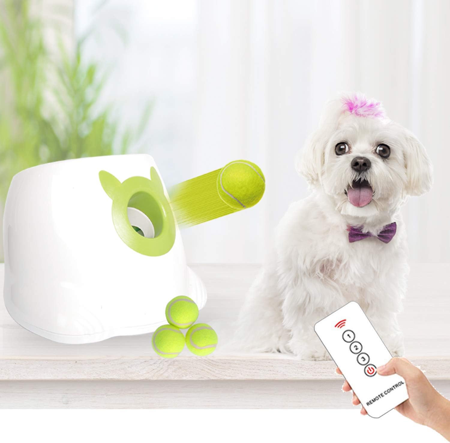 Dporticus Automatic Interactive Dog Tennis Ball Launcher