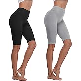 Kotii Women's Buttery Soft Short Leggings Modal Cotton Shorts Under Dresses Leggings Pants