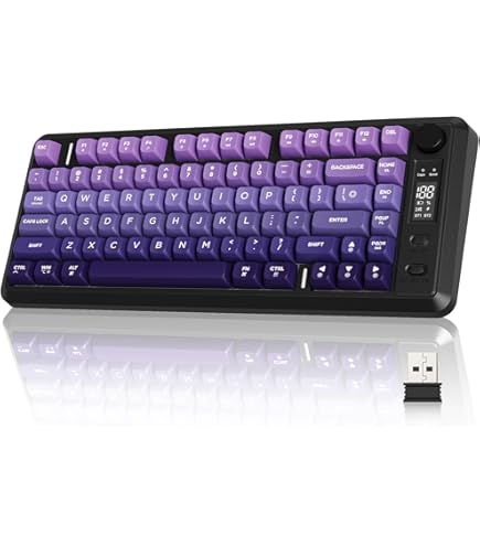 Geeky GK61 60% | Hot Swappable Mechanisch Gaming Toetsenbord | 61 Toetsen Multi Kleur RGB LED Achtergrondverlichting voor PC/Mac Gamer | ANSI US Amerikaanse Indeling (Blauw, Mechanical Red