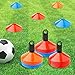 Ranphykx Disc Cones (Set of 50) Agility Soccer Cones with Carry Bag and Holder for Training, Football, Kids, Sports, Field Cone Markers