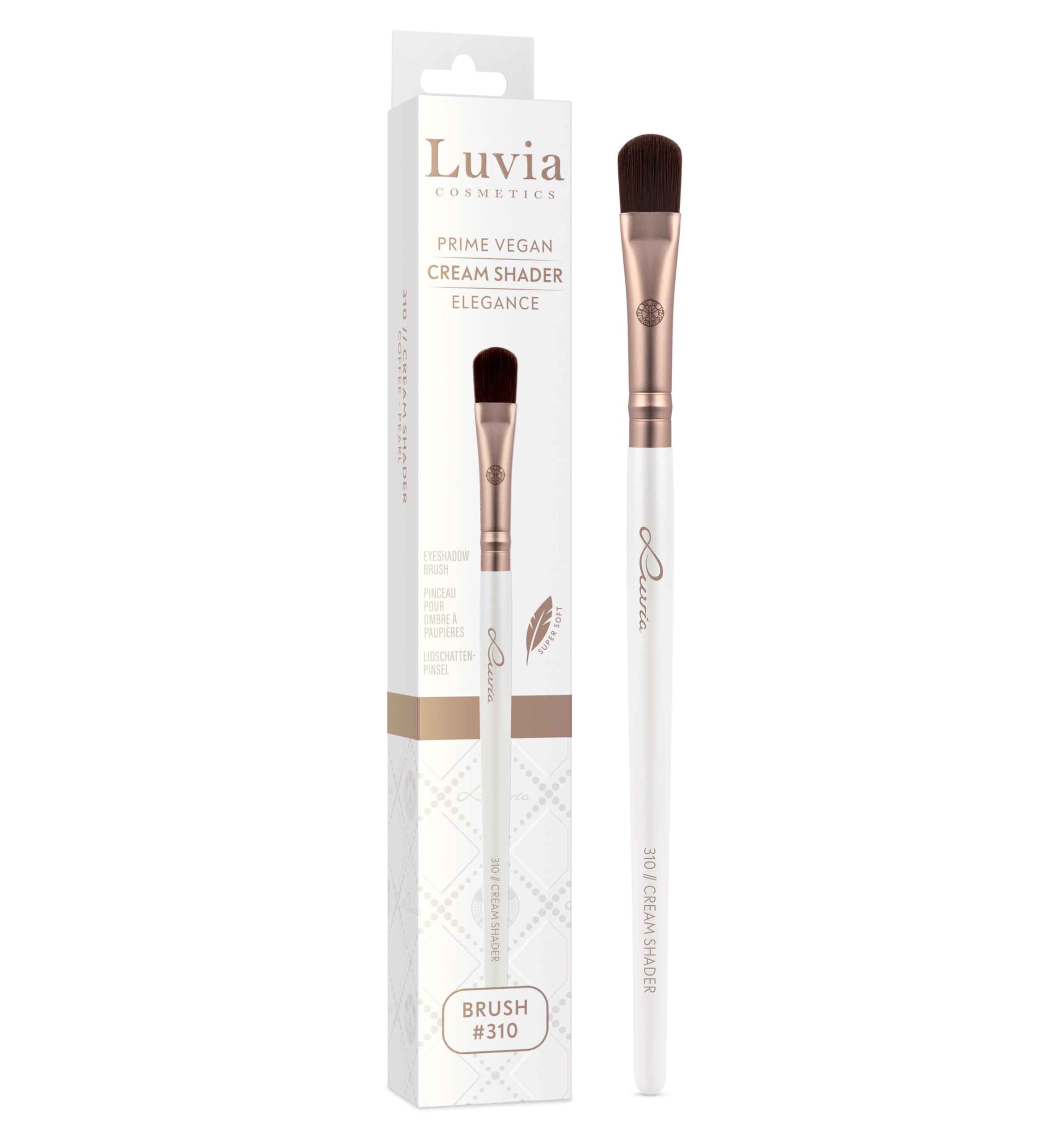 Luvia Professional Makeup Brush, Liquid Eyeshadow Make-Up Brush, Concealer Brush, Vegan Cosmetic Brush, 310 // Cream Shader Elegance