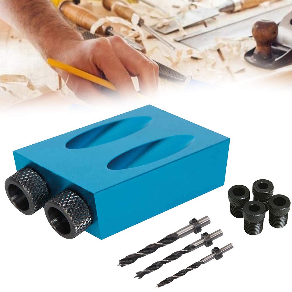 Pocket Hole Screw Jig with Dowel Drill Set Carpenters Wood