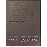 Stonehenge 100% Cotton Medium Weight Pad, Kraft, 250gsm, 15 Sheets for Dry Media (9X12)