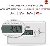 WISUALARM WisuAlarm Carbon Monoxide Detector 10-Year Battery LCD EN view 2