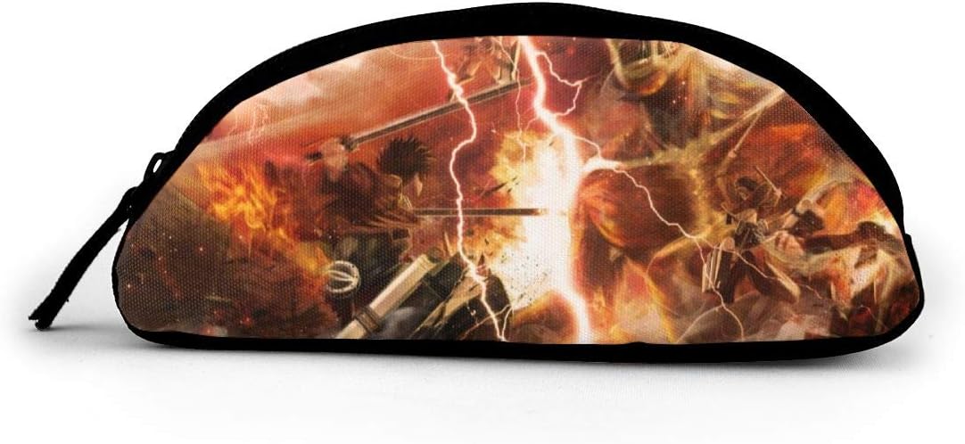 Naran Network Eren Jaeger Attack On Titan Travel Cosmetic Bag Pencil Case Fashion Jewelry Zipper Wallet