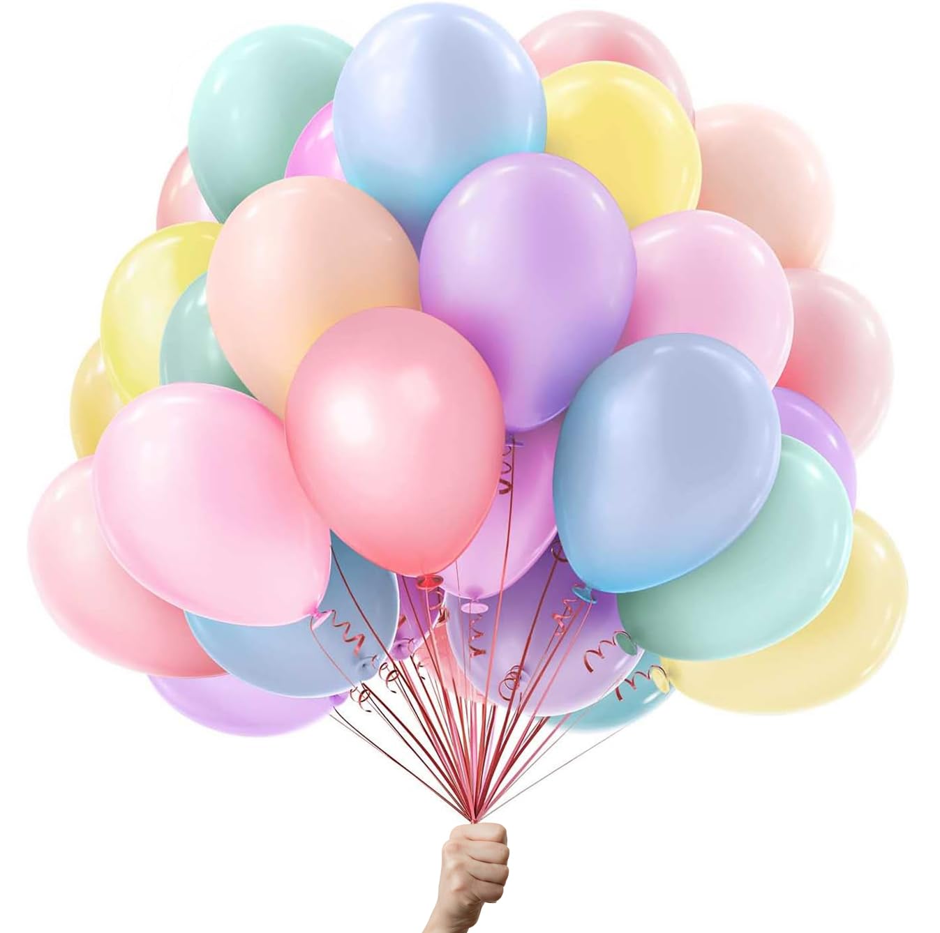 Green Paw Products - 25 Macaron Pastel - Party Balloons - Eco Friendly & Biodegradable - 100% Natural Latex