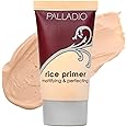 Palladio Rice Primer, Formulated with Natural Rice, Controls Oil on Your Skin and Locks in Makeup, Lightweight with a Smooth Matte Finish, Reduces Facial Shine, for All Skin Types, Beige, 0.71 Fl Oz