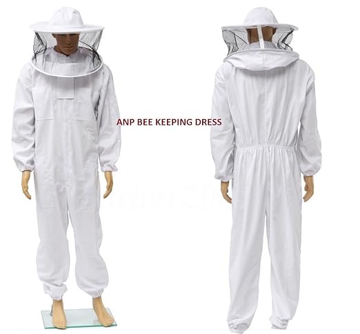 ANP BEE Ventilated Full Body Beekeeping Suit/Dress with Gloves XL