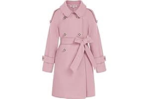 GRACE KARIN Girls Dress Coat Lapel Blend Winter Kids Jackets Coat Size 5-12