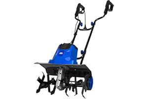 BILT HARD 14-Amp 18-Inch Electric Tiller Cultivator, 8'' Tilling Depth Corded Garden Rototiller, 6 Steel Front Tines Roto Tillers with Adjustable Wheels & Foldable Handle for Garden Lawn Soil Digging